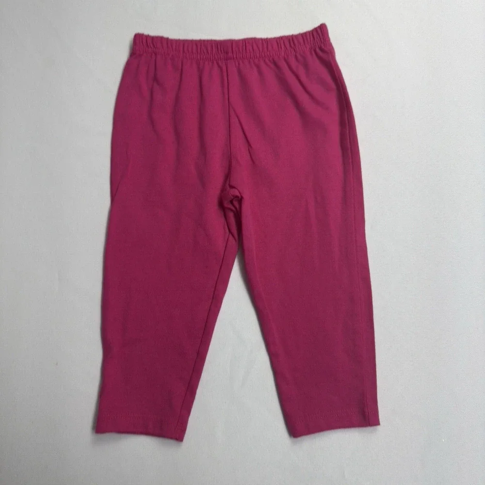 Carter's Heart Long Sleeve Bodysuit & Leggings Set Baby Girl 9M Dark Pink Gray